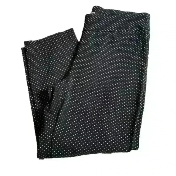 Premise Pants - Premise Black Pants with White Dot Crop Cigarette Pant Super Stretchy